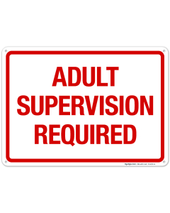 Adult Supervision Required Sign, Pool Sign, (SI-6630)