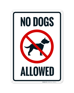 No Dogs Allowed With Graphic Sign, (SI-66540)