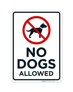 No Dogs Allowed Sign With Graphic Sign