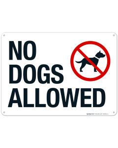No Dogs Allowed With Prohibited Symbol Sign