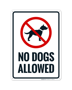 No Dogs Allowed With Graphic Sign