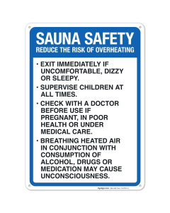 Sauna Safety Sign, Pool Sign