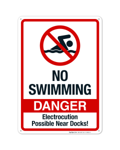 No Swimming Sign, Pool Sign, (SI-6802)