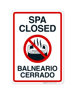Spa Closed Sign, Pool Sign