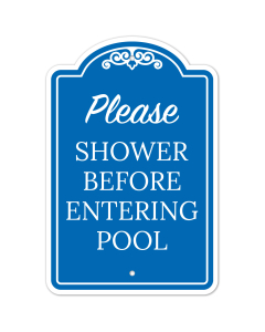 Please Shower Before Entering Pool Sign, (SI-72727)