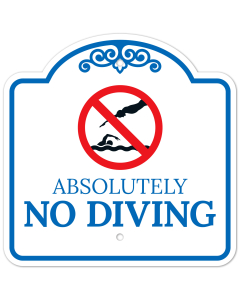 Absolutely No Diving With Symbol Sign