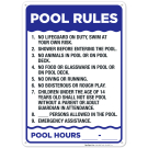 Pool Rules Sign