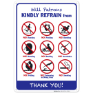 Pool Rules Sign, No Running No Pushing No Smoking