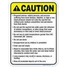 South Dakota Caution Sign, Complies With State Of South Dakota Pool Safety Code