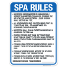 Wyoming Spa Rules Sign, Complies With State Of Wyoming Pool Safety Code