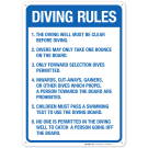 Diving Rules Sign