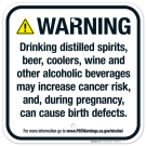 Drinking Distilled Spirits Beer Coolers Wine And Other Sign