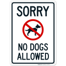 Sorry No Dogs Allowed Sign