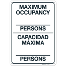 Maximum Occupancy Persons Bilingual Sign, (SI-66862)