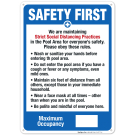 We Are Maintaining Strict Social Distancing Practices In The Pool Area Sign, Pool Sign
