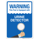 This Pool Is Equipped With Urine Detector Sign, Pool Sign