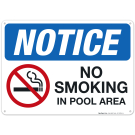 No Smoking In Pool Area Sign