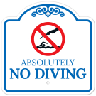 Absolutely No Diving With Symbol Sign