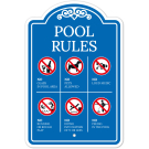 Pool Rules Prohibition Rules At Pool Area Sign