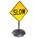 Tip N Roll 4' Portable Sidewalk Sign Pole - 24" base