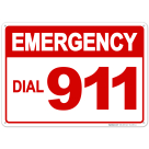 Emergency Dial 911 Sign