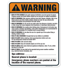 Georgia Risk Of Fetus Damage Sign, Complies With State Of Georgia Pool Safety Code