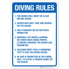 Diving Rules Sign