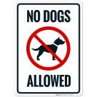 No Dogs Allowed With Graphic Sign, (SI-66540)