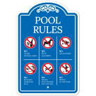 Pool Rules Prohibition Rules At Pool Area Sign