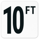 10 Ft / Ten Feet Vinyl Adhesive Pool Depth Marker,