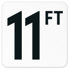 11 Ft/ Eleven Feet Vinyl Adhesive Pool Depth Marker,