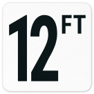 12 Ft / Tweel Feet Vinyl Adhesive Pool Depth Marker,