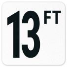 13 Ft / Thirteen Feet Vinyl Adhesive Pool Depth Marker,