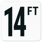 14 Ft Fourteen Inches / Feet Vinyl Adhesive Pool Depth Marker,